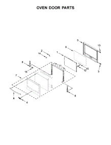 Oven Door Parts parts for Whirlpool Wall Oven WOS97EC0HZ00 from AppliancePartsPros.com