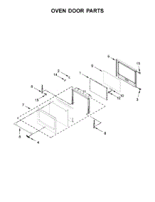 Oven Door Parts parts for Whirlpool Wall Oven WOSA2EC0HN00 from AppliancePartsPros.com