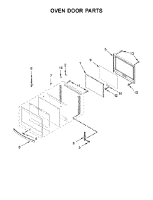 Oven Door Parts parts for Whirlpool Wall Oven WOC97EC0HZ00 from AppliancePartsPros.com