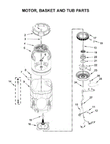 Motor, Basket And Tub Parts parts for Whirlpool Washer WTW7500GW2 from AppliancePartsPros.com