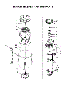 Motor, Basket And Tub Parts parts for Whirlpool Washer WTW7000DW4 from AppliancePartsPros.com