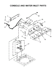 Console And Water Inlet Parts parts for Whirlpool Washer WTW5000DW2 from AppliancePartsPros.com