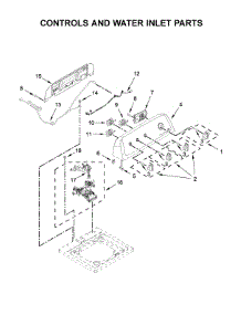 Controls And Water Inlet Parts parts for Whirlpool Washer WTW4850HW1 from AppliancePartsPros.com