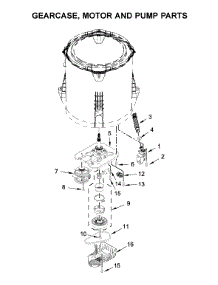 Gearcase, Motor And Pump Parts parts for Whirlpool Washer WTW4850HW1 from AppliancePartsPros.com