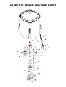 Gearcase, Motor And Pump Parts parts for Whirlpool Washer WTW4950HW1 from AppliancePartsPros.com