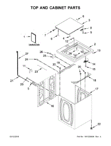 Top And Cabinet Parts parts for Whirlpool Washer WTW4955HW0 from AppliancePartsPros.com