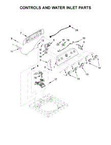 Controls And Water Inlet Parts parts for Whirlpool Washer WTW4955HW0 from AppliancePartsPros.com