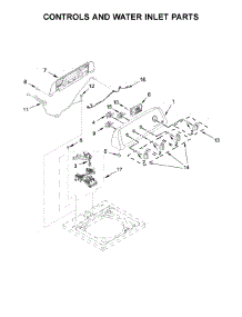Controls And Water Inlet Parts parts for Whirlpool Washer WTW4855HW0 from AppliancePartsPros.com