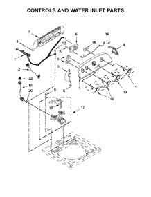 Controls And Water Inlet Parts parts for Whirlpool Washer 7MWTW1604DM2 from AppliancePartsPros.com