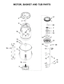 Motor, Basket And Tub Parts parts for Whirlpool Washer WTW8000DW4 from AppliancePartsPros.com