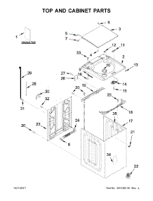 Top And Cabinet Parts parts for Whirlpool Washer WTW8500DC4 from AppliancePartsPros.com