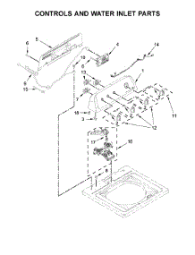 Controls And Water Inlet Parts parts for Whirlpool Washer WTW4616FW2 from AppliancePartsPros.com