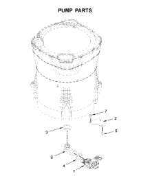 Pump Parts parts for Whirlpool Washer WTW7500GW0 from AppliancePartsPros.com