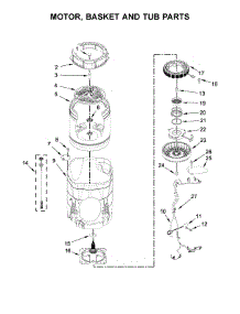 Motor, Basket And Tub Parts parts for Whirlpool Washer WTW7500GC0 from AppliancePartsPros.com