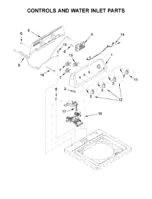 Controls And Water Inlet Parts parts for Whirlpool Washer 1CWTW4705GW0 from AppliancePartsPros.com