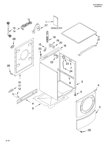 Top And Cabinet / Literature parts for Whirlpool Washer GHW9200LW from AppliancePartsPros.com