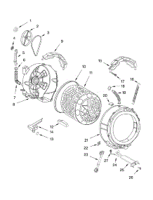 Tub And Basket parts for Whirlpool Washer GHW9200LW from AppliancePartsPros.com