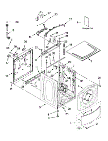 Top And Cabinet Parts parts for Whirlpool Washer WFW8500SR00 from AppliancePartsPros.com