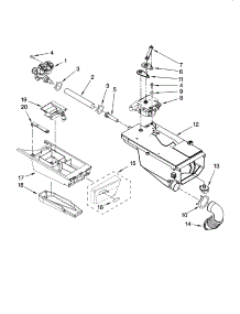 Dispenser Parts parts for Whirlpool Washer WFW8500SR00 from AppliancePartsPros.com