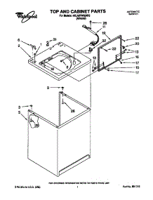 Top And Cabinet parts for Whirlpool Washer RF3100 from AppliancePartsPros.com