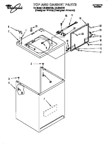 Top And Cabinet parts for Whirlpool Washer LSL8244EZ0 from AppliancePartsPros.com