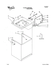 Top & Cabinet parts for Whirlpool Washer LSR6333LQ0 from AppliancePartsPros.com
