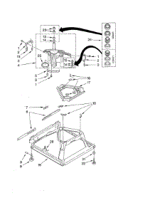 Machine Base parts for Whirlpool Washer LSR6333LQ0 from AppliancePartsPros.com