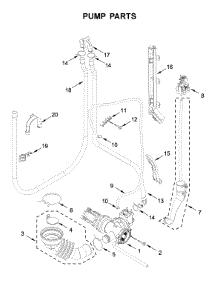 Pump Parts parts for Whirlpool Washer Dryer Combo YWFC8090GX0 from AppliancePartsPros.com