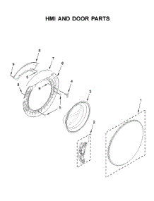 Hmi And Door Parts parts for Whirlpool Washer Dryer Combo YWFC8090GX0 from AppliancePartsPros.com