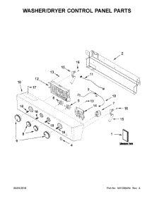 Washer / Dryer Control Panel Parts parts for Whirlpool Washer Dryer Combo WETLV27HW1 from AppliancePartsPros.com