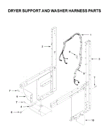 Dryer Support And Washer Harness Parts parts for Whirlpool Washer Dryer Combo WETLV27HW1 from AppliancePartsPros.com