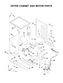 Dryer Cabinet And Motor Parts parts for Whirlpool Washer Dryer Combo WETLV27HW1 from AppliancePartsPros.com