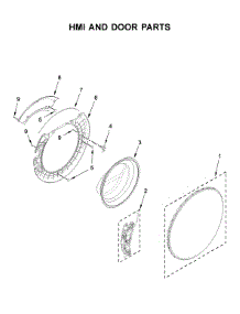 Hmi And Door Parts parts for Whirlpool Washer Dryer Combo WFC8090GX0 from AppliancePartsPros.com