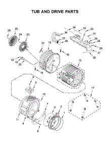 Tub And Drive Parts parts for Whirlpool Washer Dryer Combo WFC8090GX0 from AppliancePartsPros.com