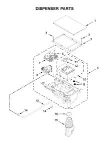 Dispenser Parts parts for Whirlpool Washer Dryer Combo WFC8090GX0 from AppliancePartsPros.com