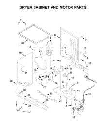 Dryer Cabinet And Motor Parts parts for Whirlpool Washer Dryer Combo 7MWET4027HW0 from AppliancePartsPros.com