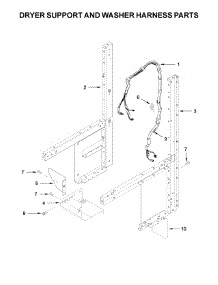 Dryer Support And Washer Harness Parts parts for Whirlpool Washer Dryer Combo 7MWET4027HW0 from AppliancePartsPros.com