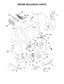 Dryer Bulkhead Parts parts for Whirlpool Washer Dryer Combo WETLV27HW0 from AppliancePartsPros.com