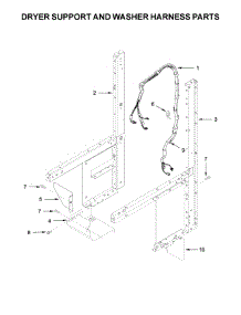 Dryer Support And Washer Harness Parts parts for Whirlpool Washer Dryer Combo WETLV27HW0 from AppliancePartsPros.com