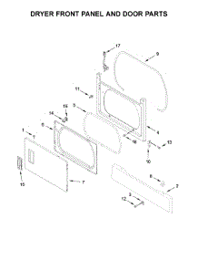 Dryer Front Panel And Door Parts parts for Whirlpool Washer Dryer Combo WETLV27HW0 from AppliancePartsPros.com