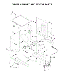 Dryer Cabinet And Motor Parts parts for Whirlpool Washer Dryer Combo WETLV27HW0 from AppliancePartsPros.com