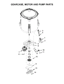 Gearcase, Motor And Pump Parts parts for Whirlpool Washer Dryer Combo WETLV27HW0 from AppliancePartsPros.com