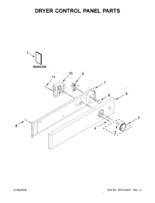 Dryer Control Panel Parts parts for Whirlpool Washer Dryer Combo YWET4024HW0 from AppliancePartsPros.com