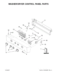 Washer / Dryer Control Panel Parts parts for Whirlpool Washer Dryer Combo YWET4027HW0 from AppliancePartsPros.com