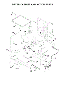 Dryer Cabinet And Motor Parts parts for Whirlpool Washer Dryer Combo YWET4027HW0 from AppliancePartsPros.com