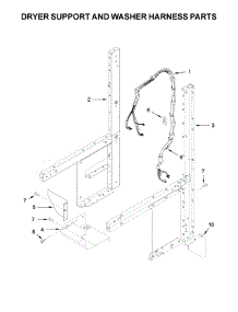 Dryer Support And Washer Harness Parts parts for Whirlpool Washer Dryer Combo YWET4027HW0 from AppliancePartsPros.com