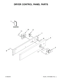Dryer Control Panel Parts parts for Whirlpool Washer Dryer Combo WET4024HW0 from AppliancePartsPros.com