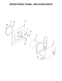 Dryer Front Panel And Door Parts parts for Whirlpool Washer Dryer Combo WET4024HW0 from AppliancePartsPros.com