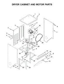 Dryer Cabinet And Motor Parts parts for Whirlpool Washer Dryer Combo WET4024HW0 from AppliancePartsPros.com