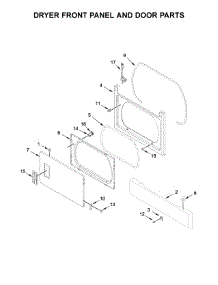 Dryer Front Panel And Door Parts parts for Whirlpool Washer Dryer Combo WGTLV27HW0 from AppliancePartsPros.com